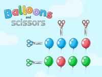 Balloons and scissors